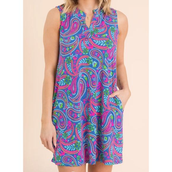 Dear Scarlett Dresses & Skirts - The Lizzy Tank Dress In blue  By Dear Scarlett size small